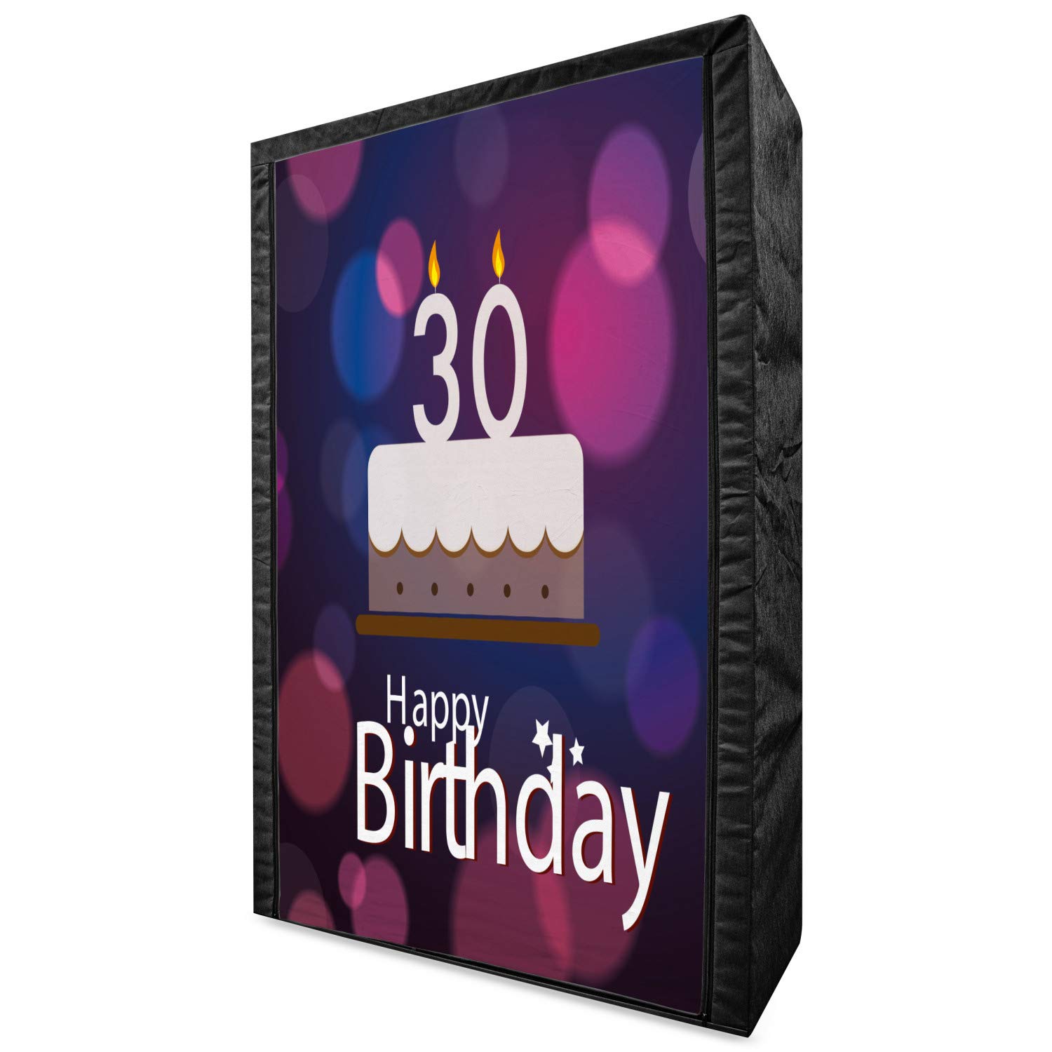 Ambesonne 30th Birthday Fabric Wardrobe - Portable Clothing Organizer with Shelves, 42.5
