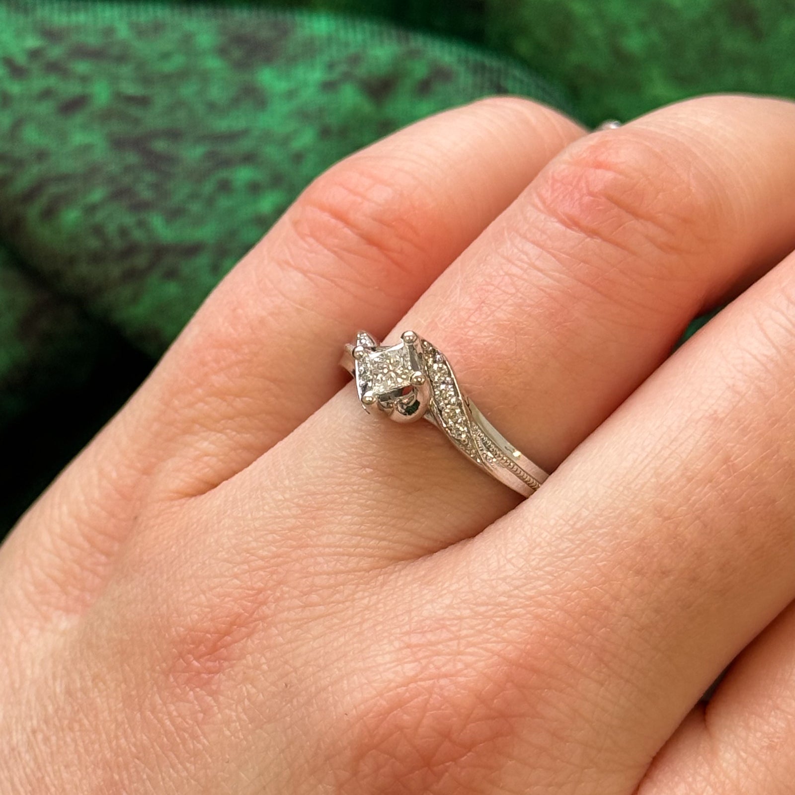 0.32ctw Princess Cut Diamond Ring - Size 6.75 | Elegant Solitaire Engagement Ring for Women | Perfect for Proposals, Anniversaries & Special Occasions