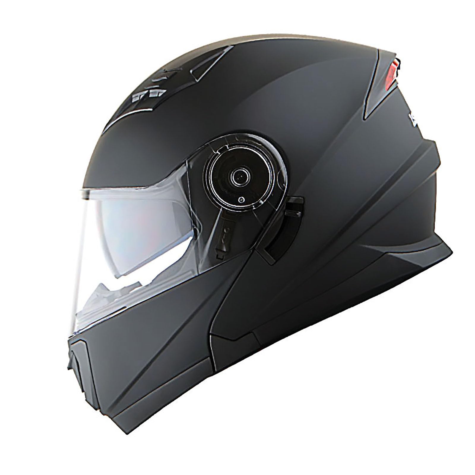 1Storm Modular Full Face Motorcycle Helmet with Dual Visor Sun Shield & LED Tail Light - Bluetooth Compatible (Matte Black) - Ideal for Commuting, Touring & Adventure Riding