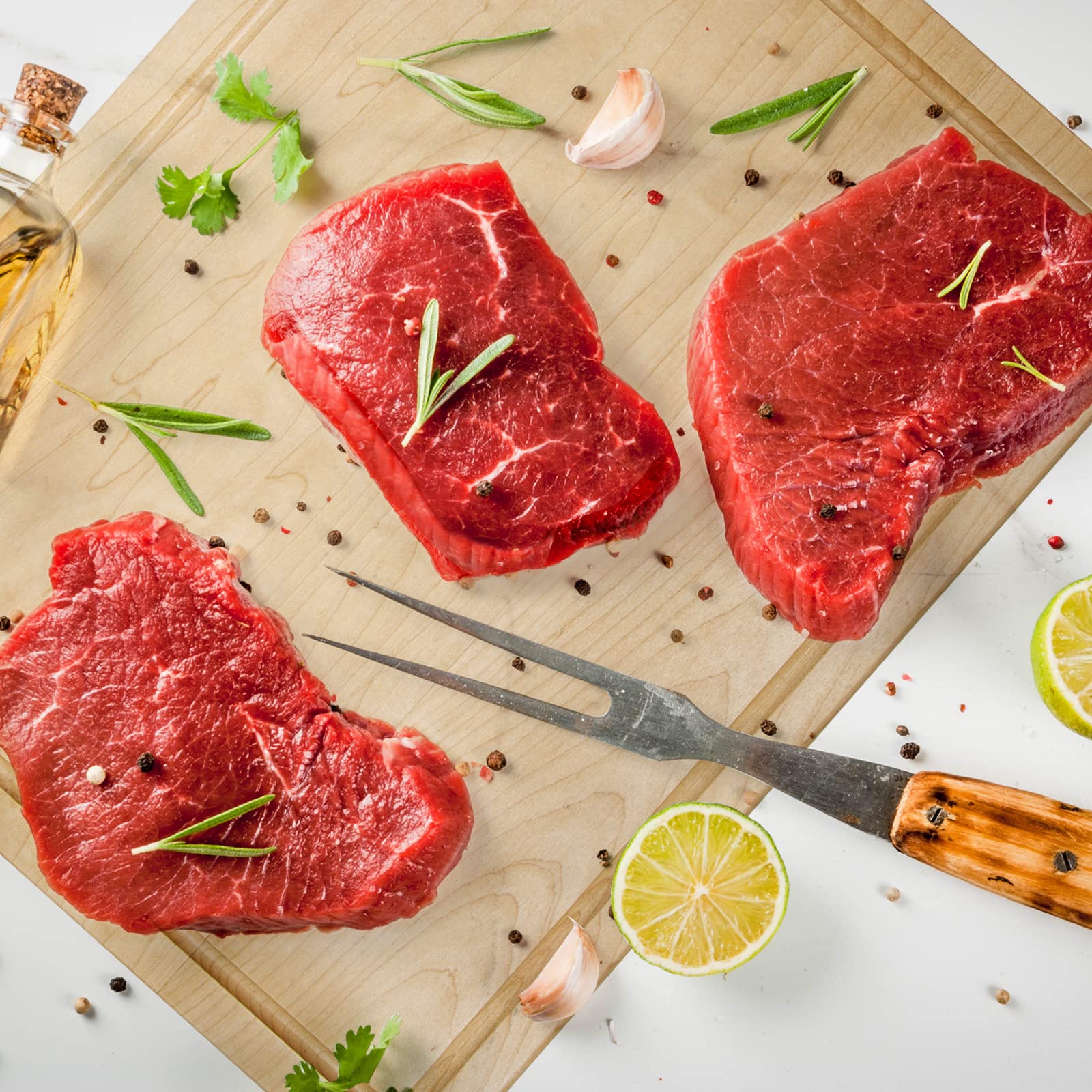 Premium Large Maple Wood Cutting Board - Reversible Thick Butcher Block with Handles & Juice Groove - Multipurpose Kitchen Chopping Board for Meat, Vegetables & Fruits - Perfect for Home Cooking, BBQ & Entertaining