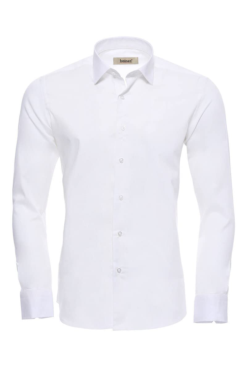 Premium Turkish Cotton Men's Dress Shirts - Regular & Slim Fit Formal Shirts for Business & Office Wear