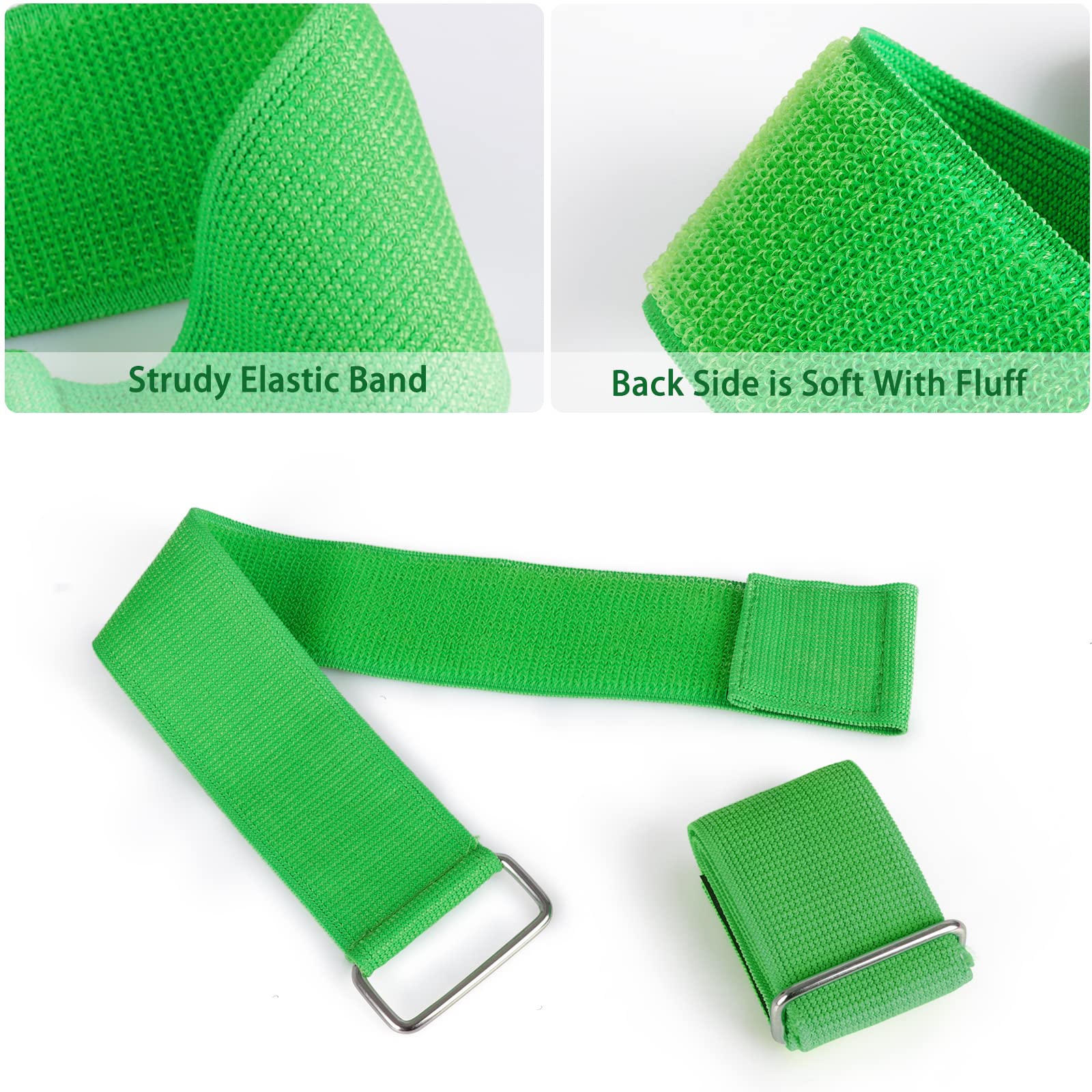 12 Pcs 3 Legged Race Bands - Strong Elastic Ties for Kids & Adults Outdoor Games - Perfect for Team Building, Birthday Parties, Field Day, Carnival & Family Yard Activities