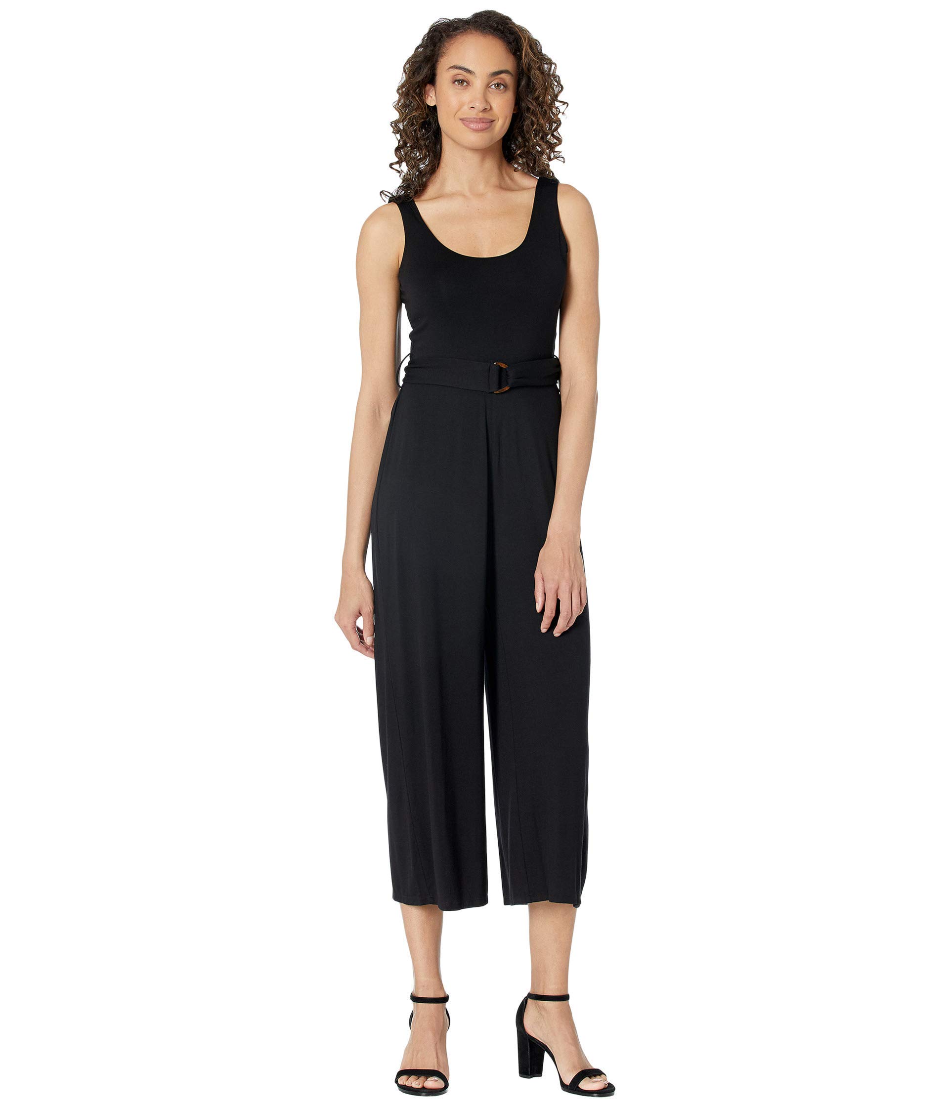 Calvin Klein Women's Belted Jumpsuit - Slim Fit One-Piece Romper with Adjustable Waist | Perfect for Office Wear, Night Out & Casual Occasions