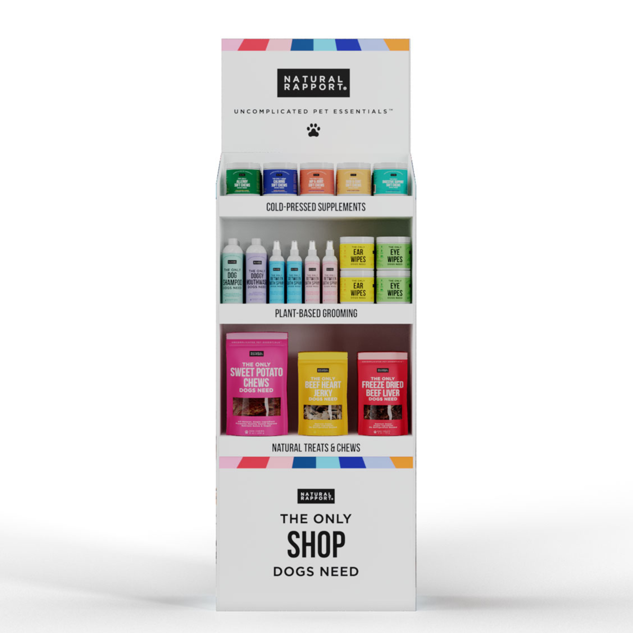 All-in-One Pet Wellness Station - Floor Retail Display for Grooming & Care | Perfect for Pet Stores, Vet Clinics & Pet Grooming Salons