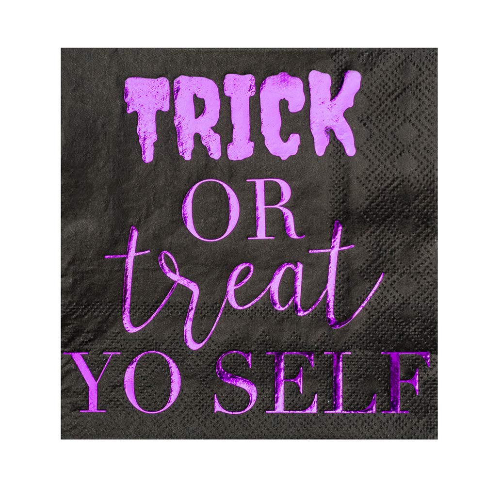 Halloween Party Napkins 20 Pack - Trick or Treat Cocktail Napkins for Halloween Decorations & Gatherings - Jollity & Co Premium Paper Party Supplies - Perfect for Halloween Parties, Themed Events & Home Decor