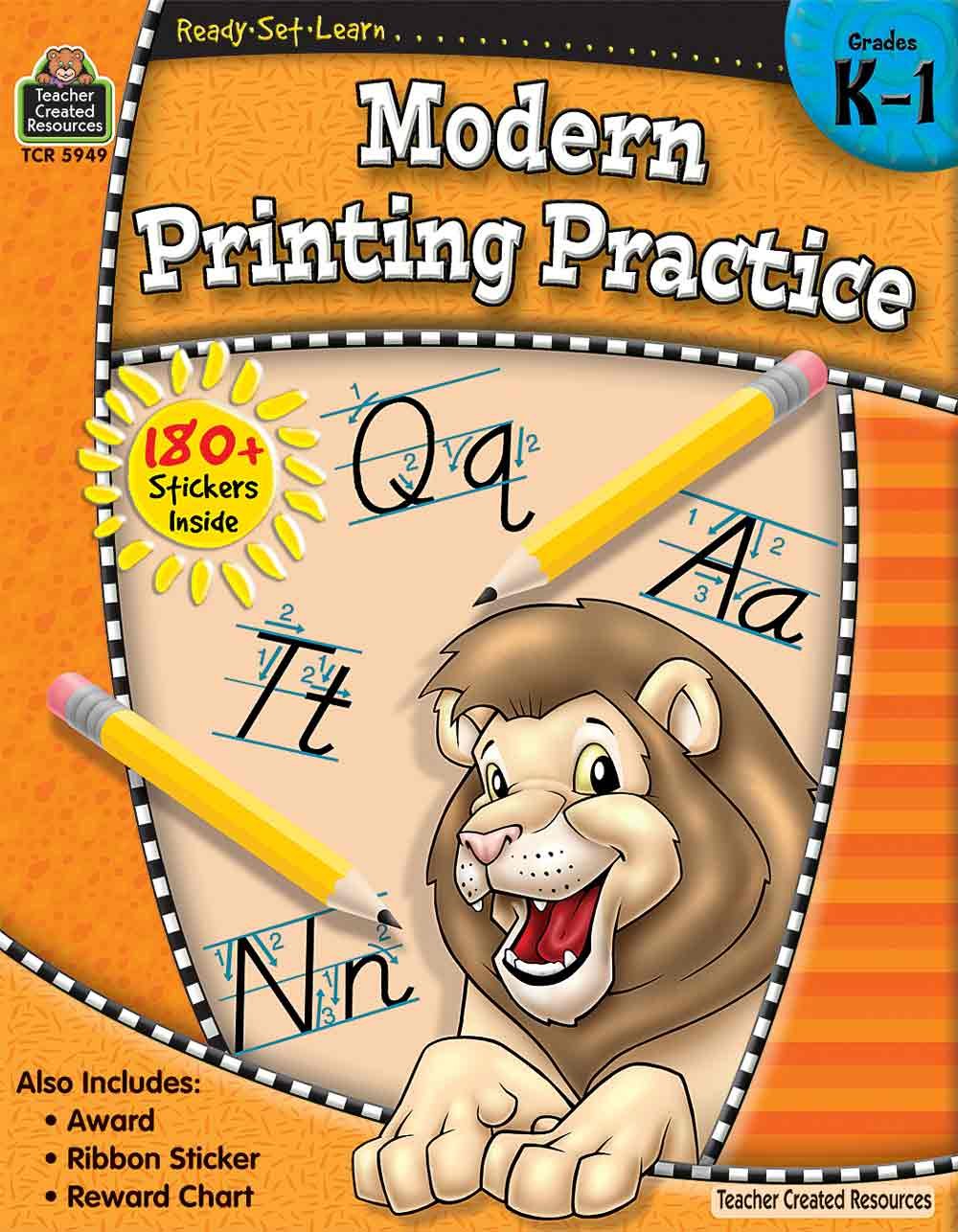 RSL: Modern Printing Practice Workbook for Kindergarten & 1st Grade - Alphabet Tracing & Handwriting Exercises for Kids - Perfect for Homeschooling & Classroom Learning