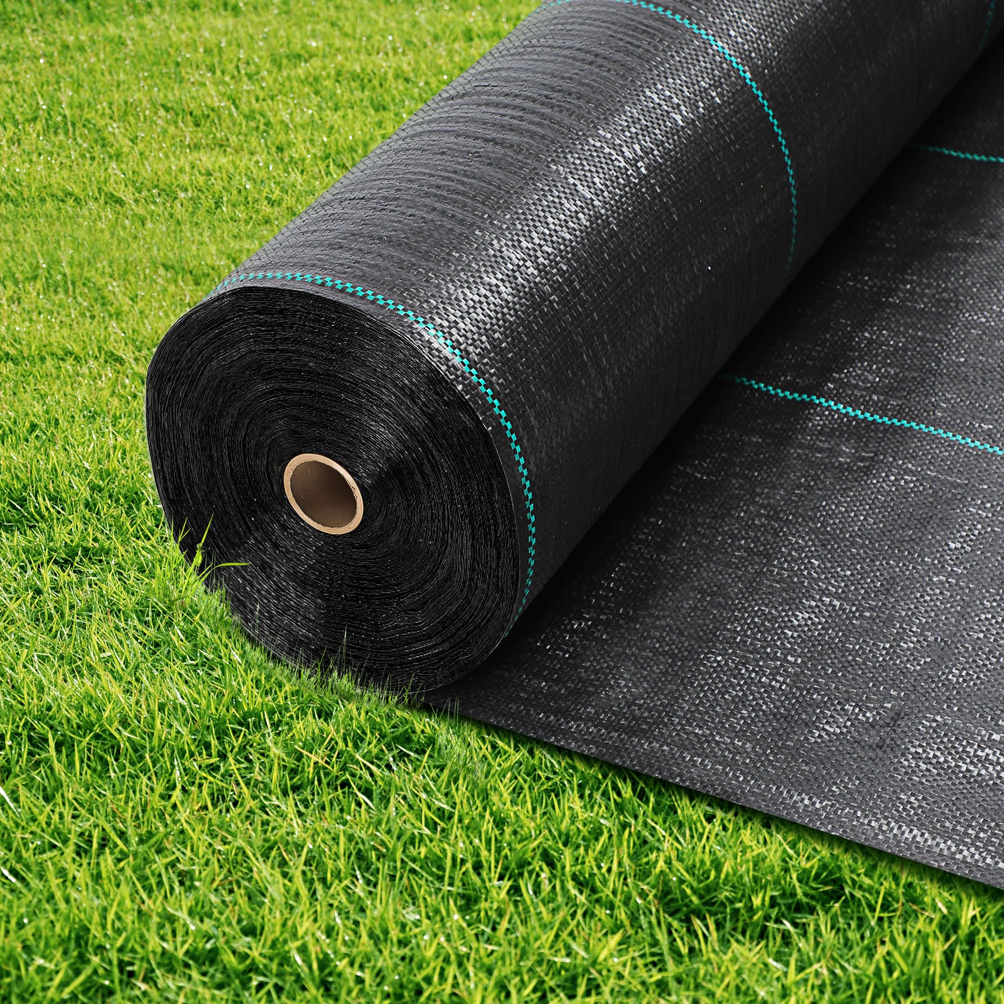 Premium 6ft x 300ft Heavy Duty Weed Barrier Landscape Fabric - 3.2oz Woven Geotextile Ground Cover for Gardens, Driveways & Landscaping - Durable Weed Control Cloth for Professional & Home Gardening Projects