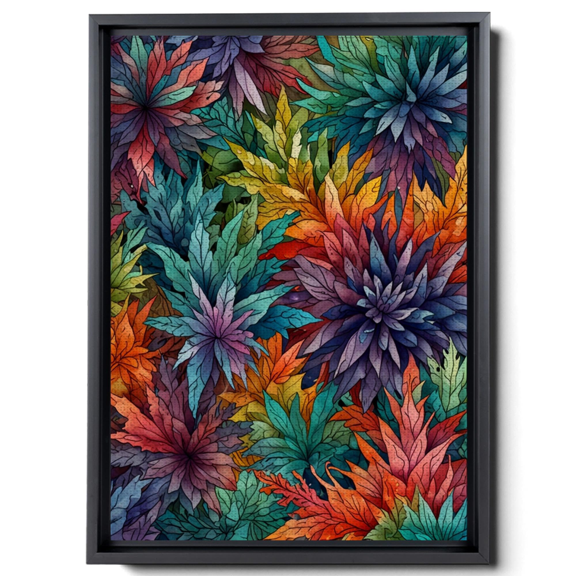 Nature Inspired Watercolor Canvas Wall Art - Modern Home Decor for Living Room, Bedroom & Bathroom | Printed Canvas Painting for Stylish Interior Design