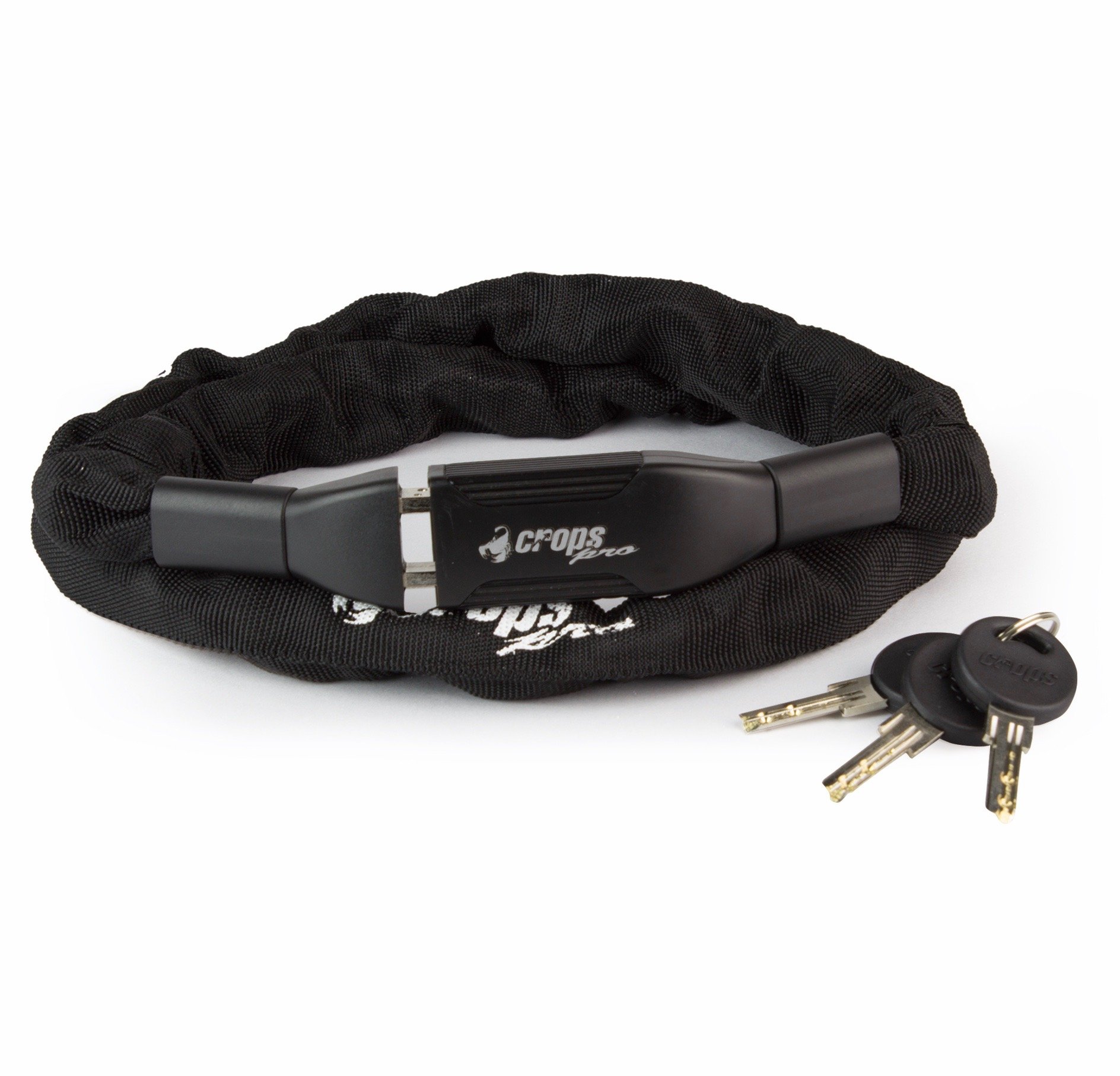 CROPS Rydeen Pro Bike Chain Lock - Heavy Duty 43” (1.1m) Bicycle Security Lock with Key | Japanese Designed Hardened Steel Anti-Theft Protection | Perfect for Urban Commuting, Campus & Outdoor Cycling