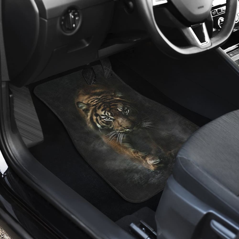 Premium Tiger Print Car Floor Mats - Non-Slip, Durable All-Weather Protection - Perfect Gift for Car Enthusiasts & Animal Lovers - Ideal for SUVs, Trucks & Sedans