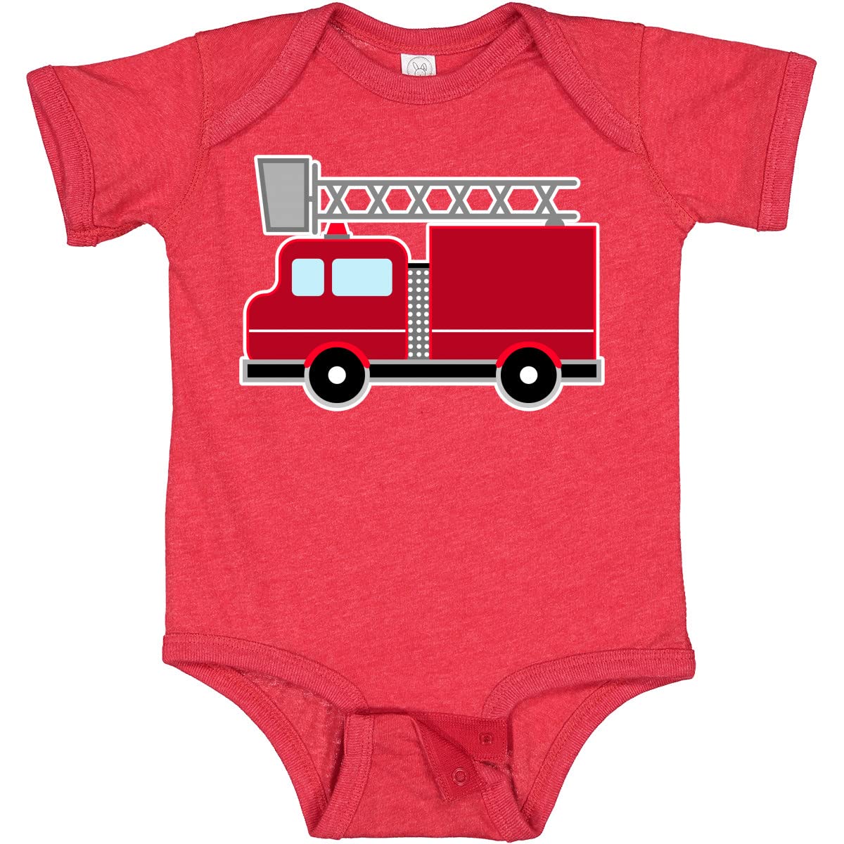 Inktastic Red Firefighter Fire Truck Baby Bodysuit - Cute Infant Onesie for Boys & Girls - Perfect for Firefighter-Themed Parties, Photo Shoots & Everyday Wear
