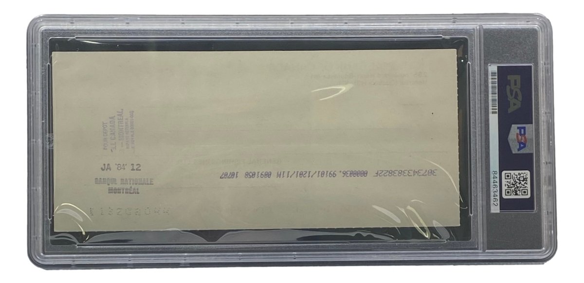 Authentic Maurice Richard Signed Montreal Canadiens Hockey Memorabilia - PSA/DNA Certified Bank Check #437 - Perfect for NHL Collectors, Hockey Fans & Sports Memorabilia Displays