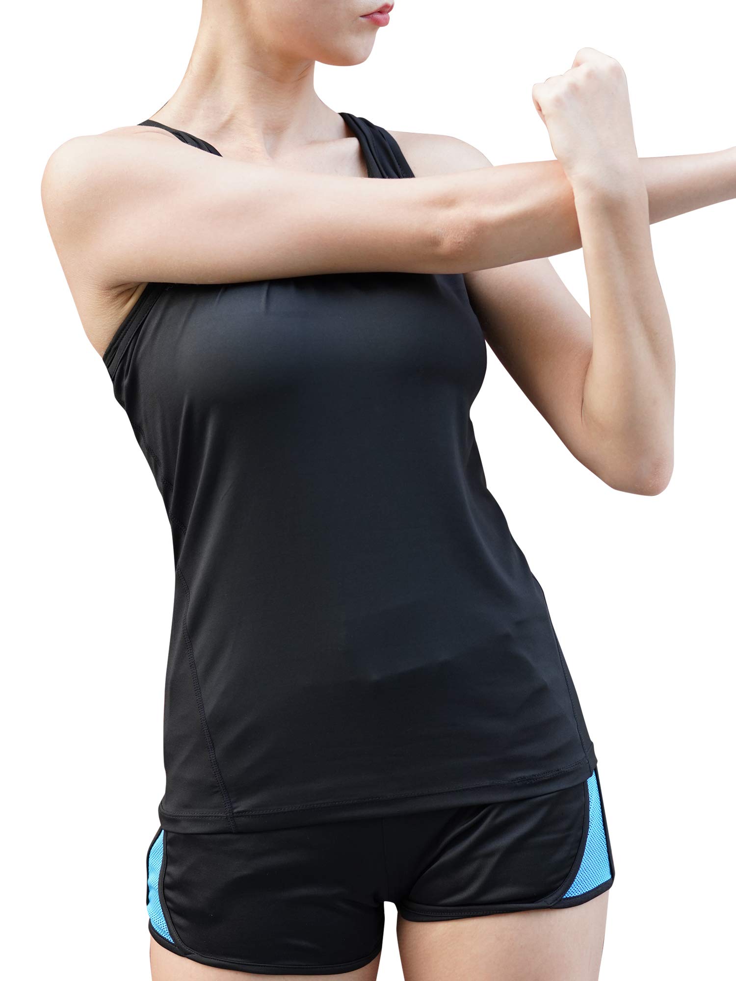 NELEUS Women's Workout Tank Top - Racerback Yoga Shirt for Women, Breathable Athletic Gym Tank Tops for Running, Yoga & Fitness Training - Lightweight Moisture Wicking Exercise Shirts