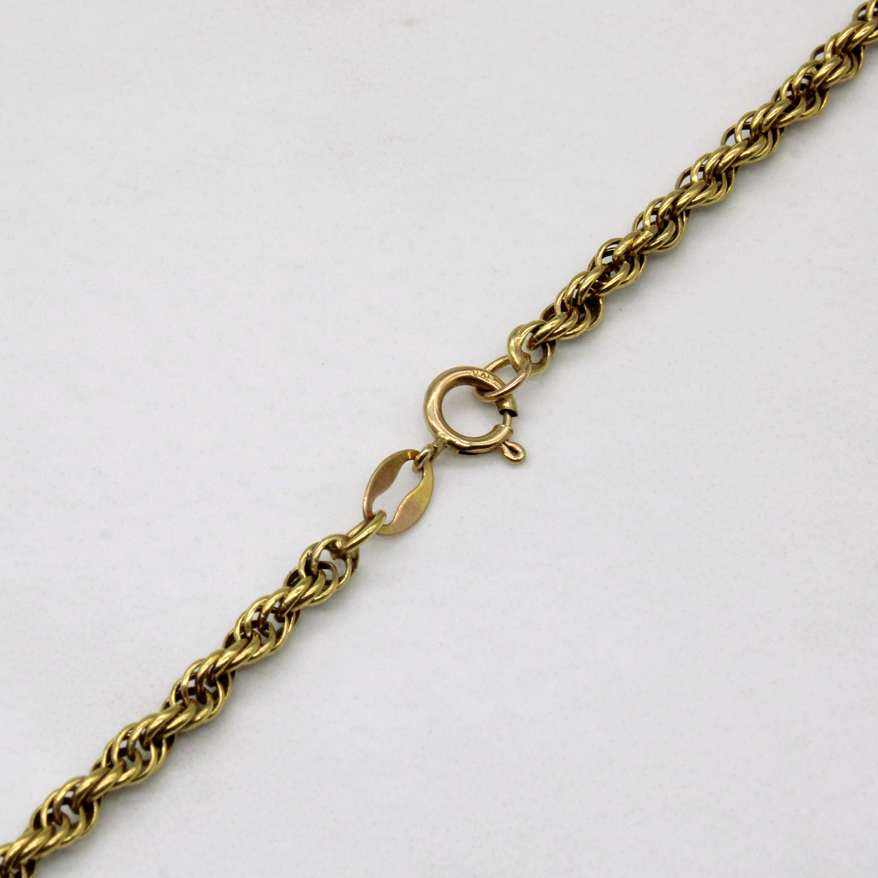 10K Yellow Gold Rope Chain Necklace 18 Inches - Elegant Jewelry for Women, Perfect for Everyday Wear, Gifts & Special Occasions