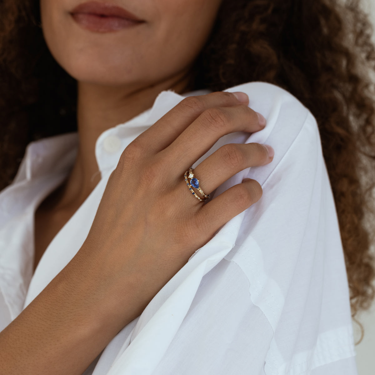 Midnight Blue Sapphire Ring for Women - Elegant Sterling Silver Jewelry Gift for Birthday, Anniversary & Valentine's Day - Perfect for Evening Parties, Date Nights & Special Occasions