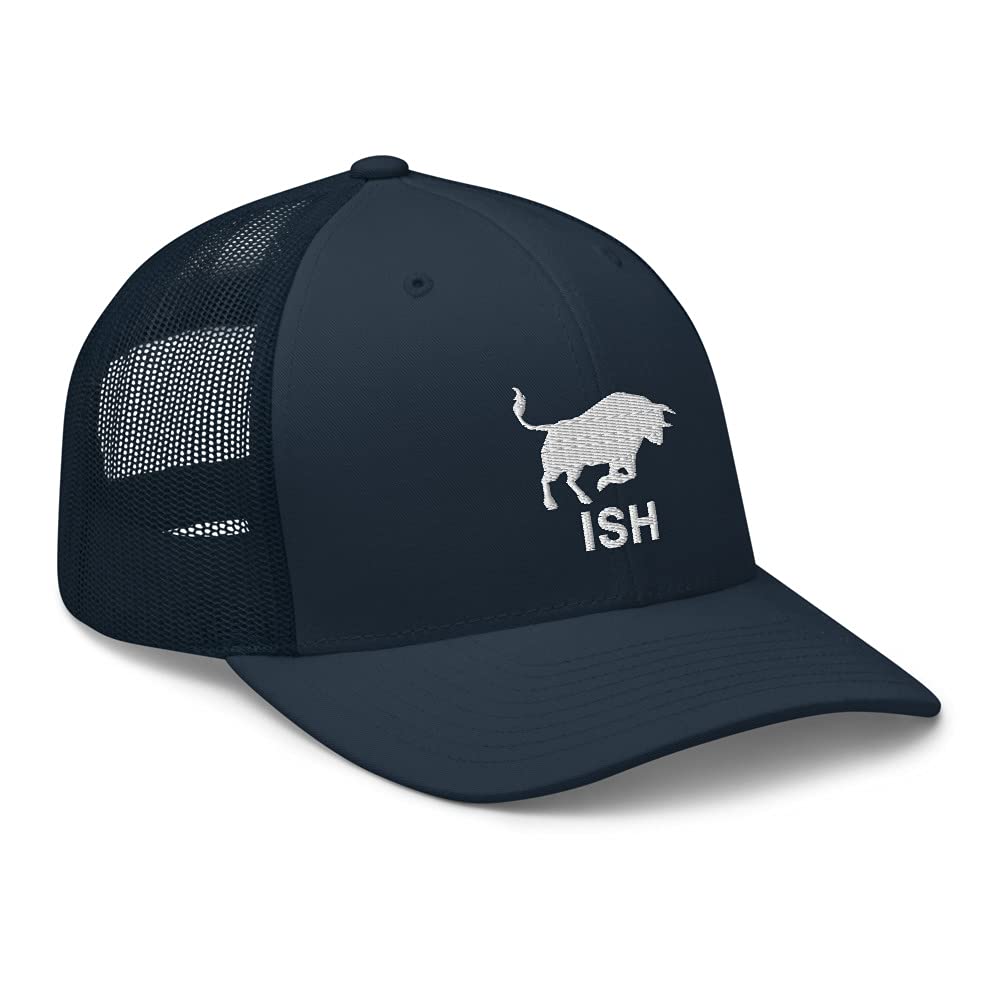 Trendy Embroidered Bull Market & Crypto Trucker Hat - Stylish Stock Market & Bitcoin Cap for Trading, Investing & Outdoor Activities