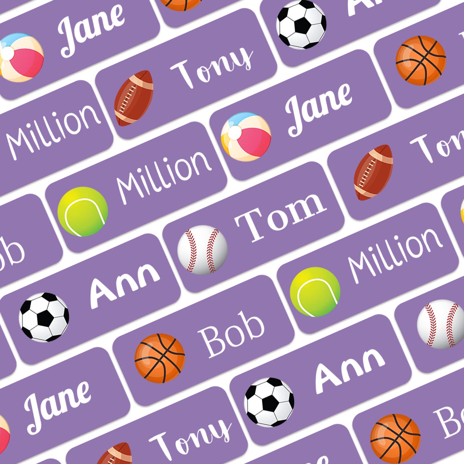 Custom Name Stickers for Kids - 120 Personalized Waterproof Labels (30x13mm/1.8x0.5