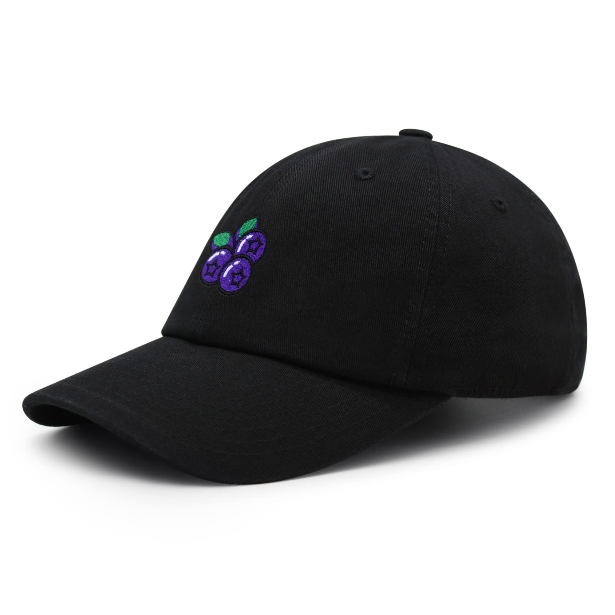 Premium Embroidered Blueberry Dad Hat - Adjustable Baseball Cap for Men & Women - Stylish Fruit Design for Outdoor, Casual & Sports Wear