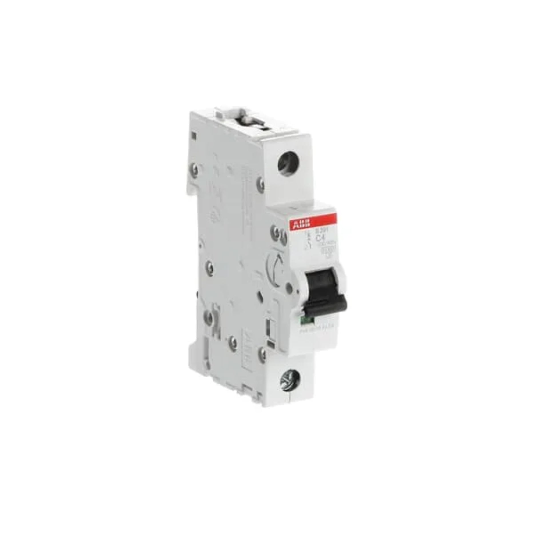 ABB S201 C4 4A Miniature Circuit Breaker (MCB) - 1 Pole, C Curve Type - Electrical Protection for Home & Industrial Use - Perfect for Residential Wiring, HVAC Systems & Machine Control Panels