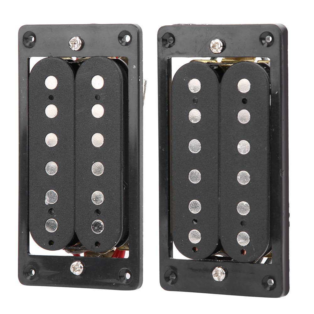 High-Quality Metal & ABS Black Dual Coil Electric Guitar Pickup - Compatible with ST/SQ Electric Guitars | Perfect for Rock, Blues & Metal Performances