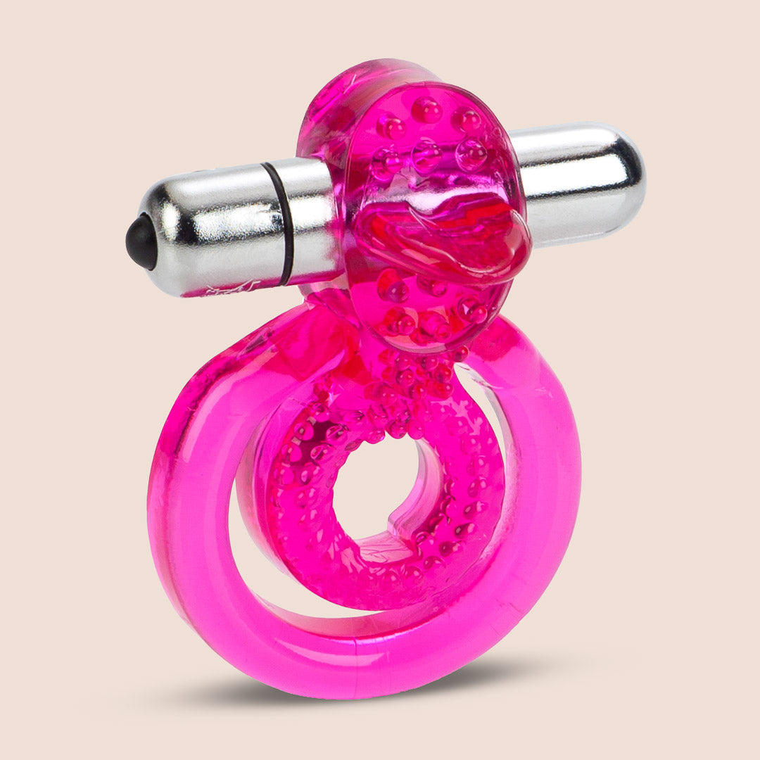 CalExotics Dual Clit Flicker™ - Rechargeable Vibrating Cock Ring for Couples | Pleasure Enhancer for Men & Women | Perfect for Foreplay, Solo Play & Spicing Up Intimacy