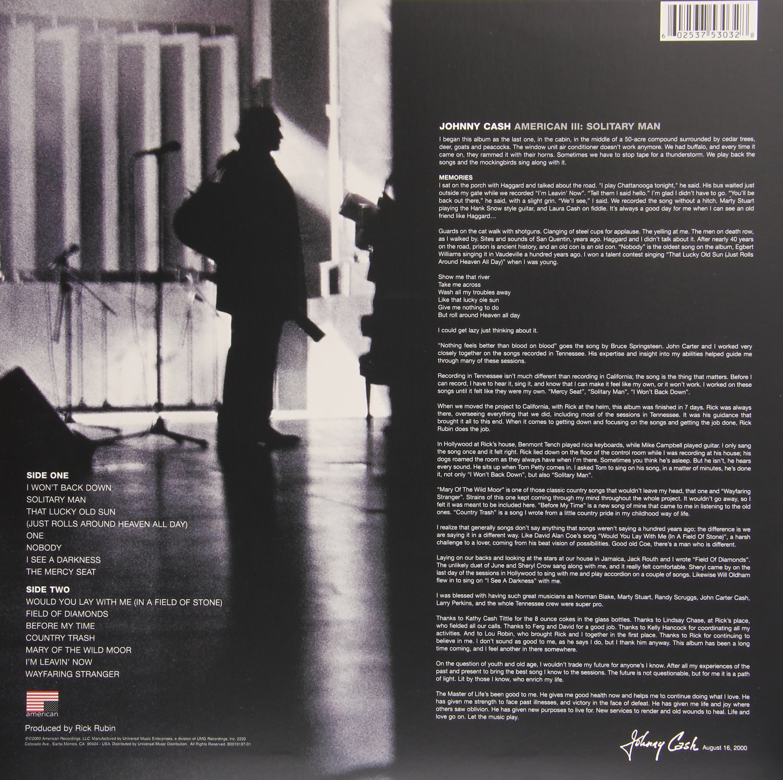 American III: Solitary Man - Johnny Cash Classic Country Music CD | Authentic US Import | Perfect for Road Trips, Relaxation & Country Music Collectors