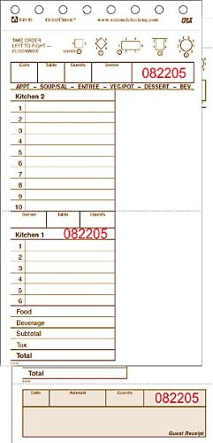 Premium Guest Check 4.25