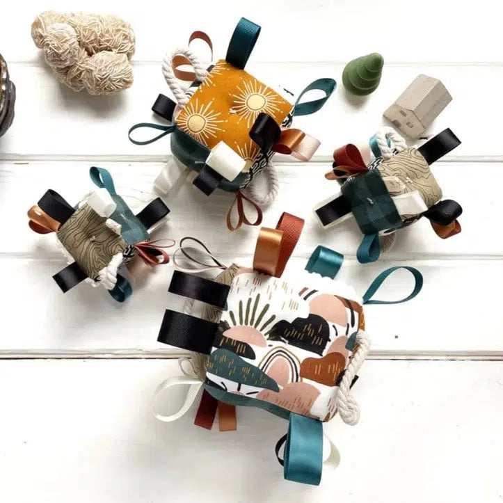 Handmade Soft Sensory Blocks for Babies & Toddlers - The Bird + Elephant Earth Rainbow Set - Montessori Sensory Toys for Early Learning & Playtime