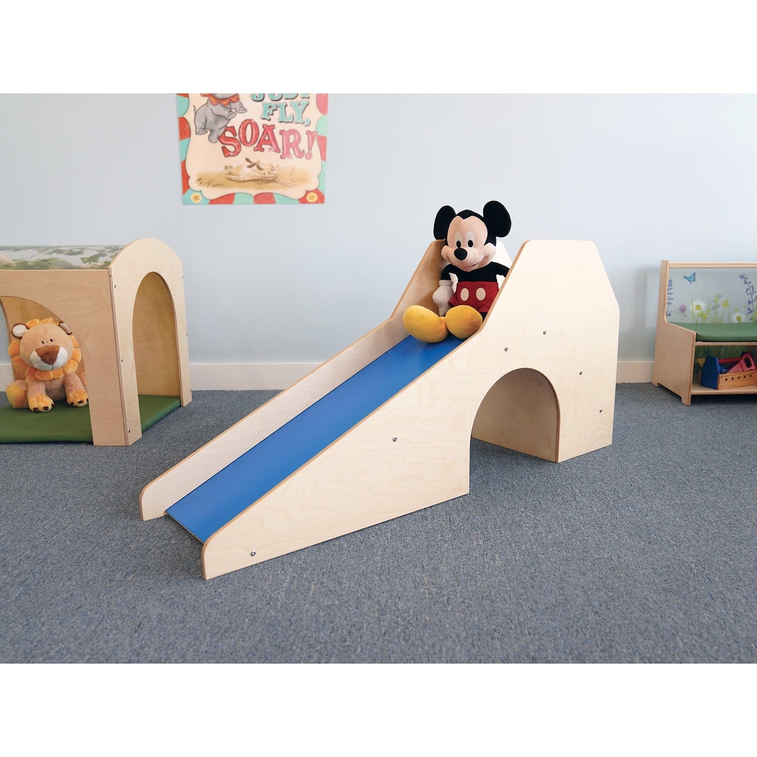 Kids Indoor Slide with Stairs & Play Tunnel - Safe Toddler Playhouse Climber for Home, Backyard, Daycare & Preschool Play Areas