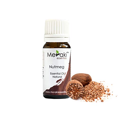 100% Pure & Natural Nutmeg Essential Oil by Meraki Essentials - Aromatherapy, Massage & DIY Skincare for Relaxation & Wellness