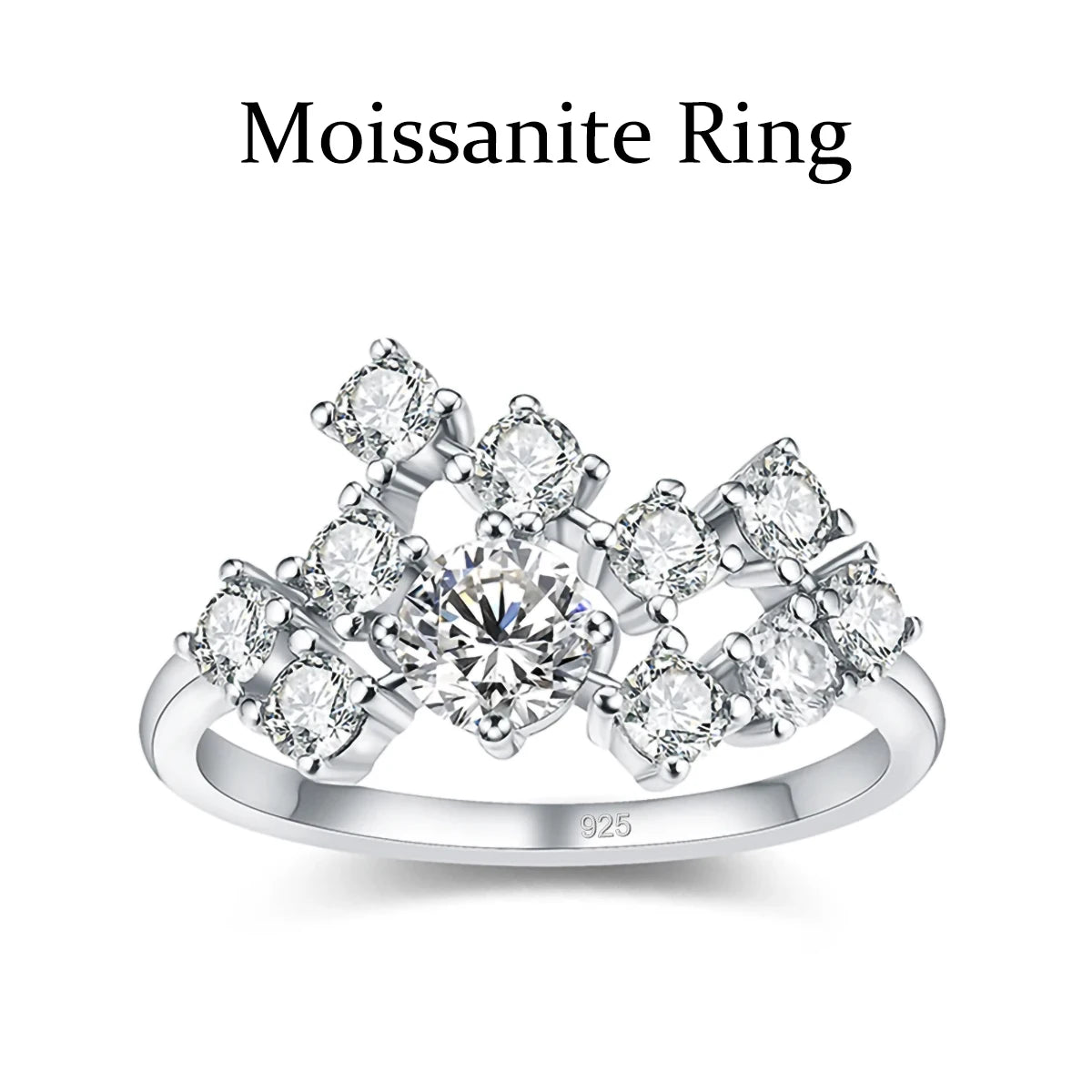 1.5ct Certified Moissanite Infinity Ring for Women - Silver Engagement Jewelry with Multiple Stones | Perfect for Weddings, Anniversaries & Special Occasions