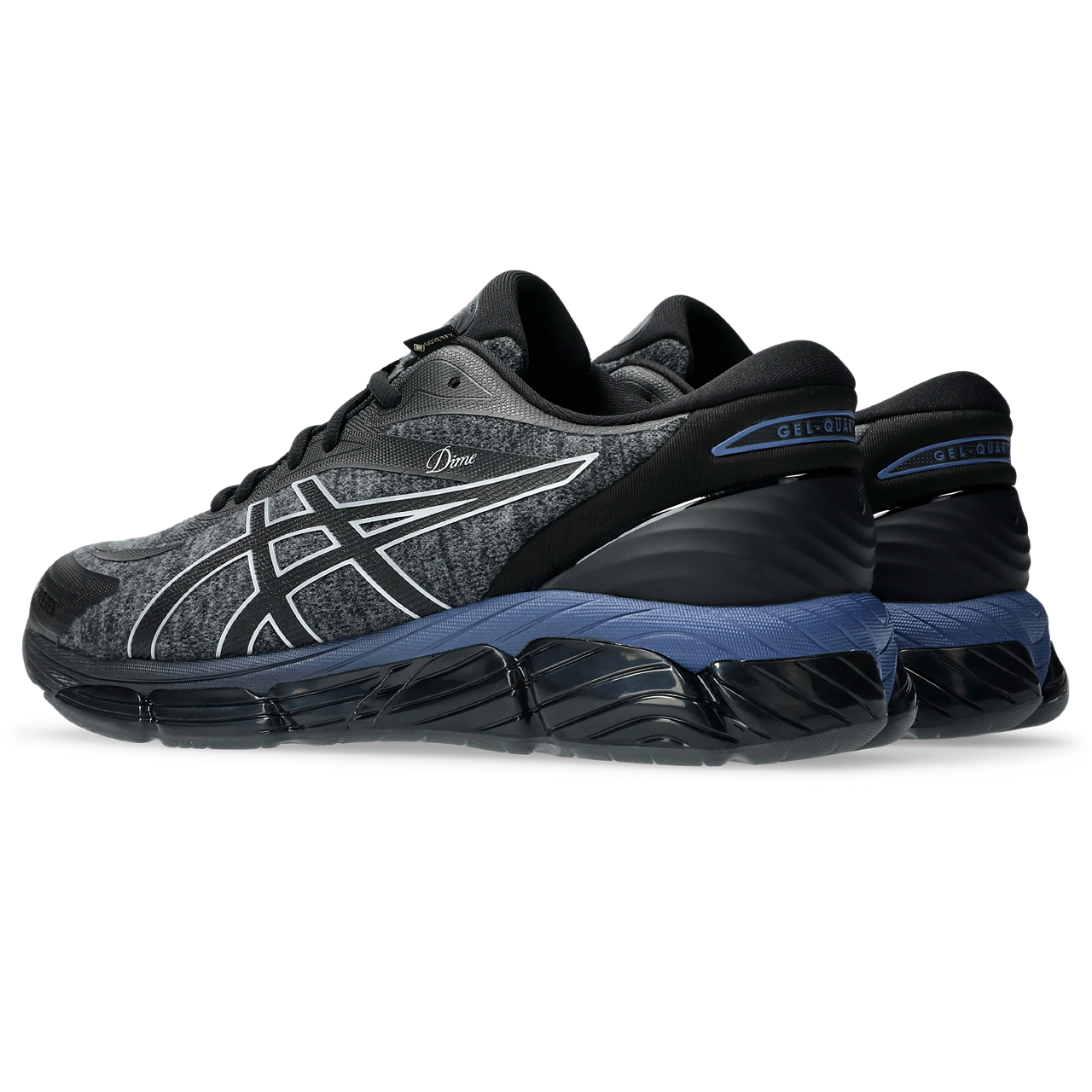 DIME X ASICS GEL QUANTUM 360 VIII GTX Running Shoes - Black/Pure Silver for Men & Women | Waterproof Trail & Road Running Sneakers for Outdoor Training & Jogging