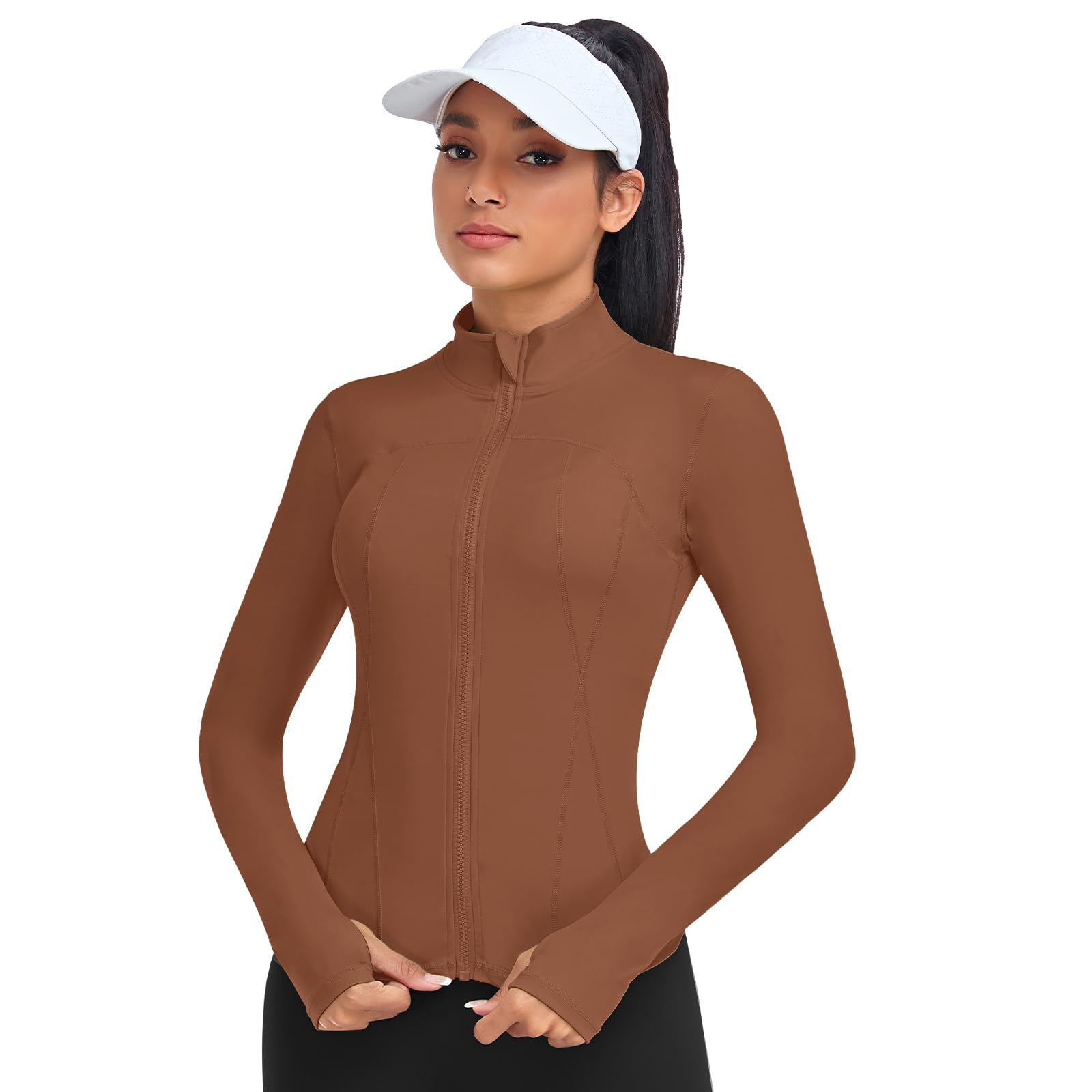VUTRU Women's Lightweight Slim Fit Full Zip Yoga Jacket - Athletic Running Workout Jacket for Yoga, Gym, Outdoor Sports & Casual Wear