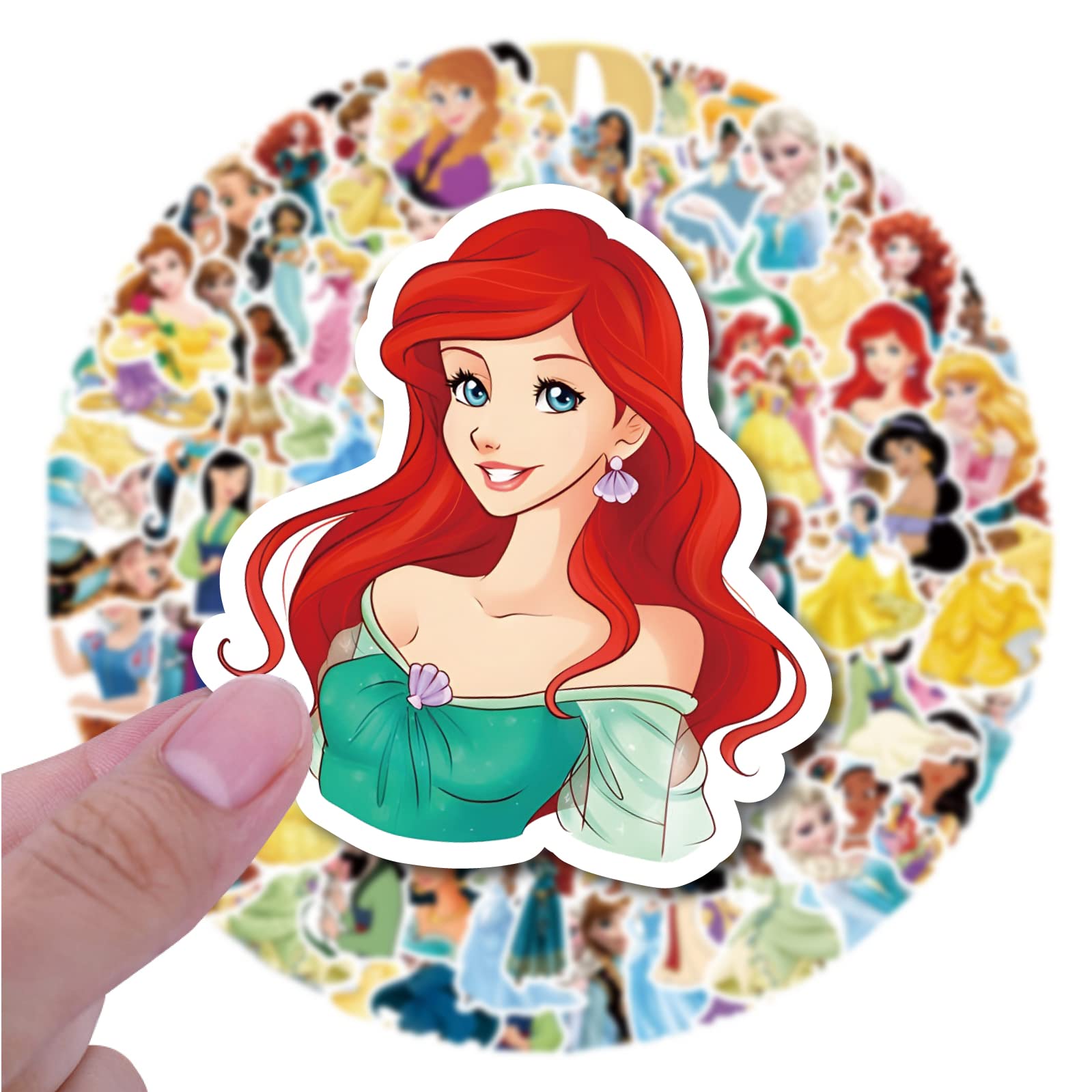 120-Piece Cute Princess Stickers Pack for Teens - Waterproof Vinyl Decals for Water Bottles, Laptops, Journals & DIY Crafts - Perfect for Girls Room Decor & Scrapbooking
