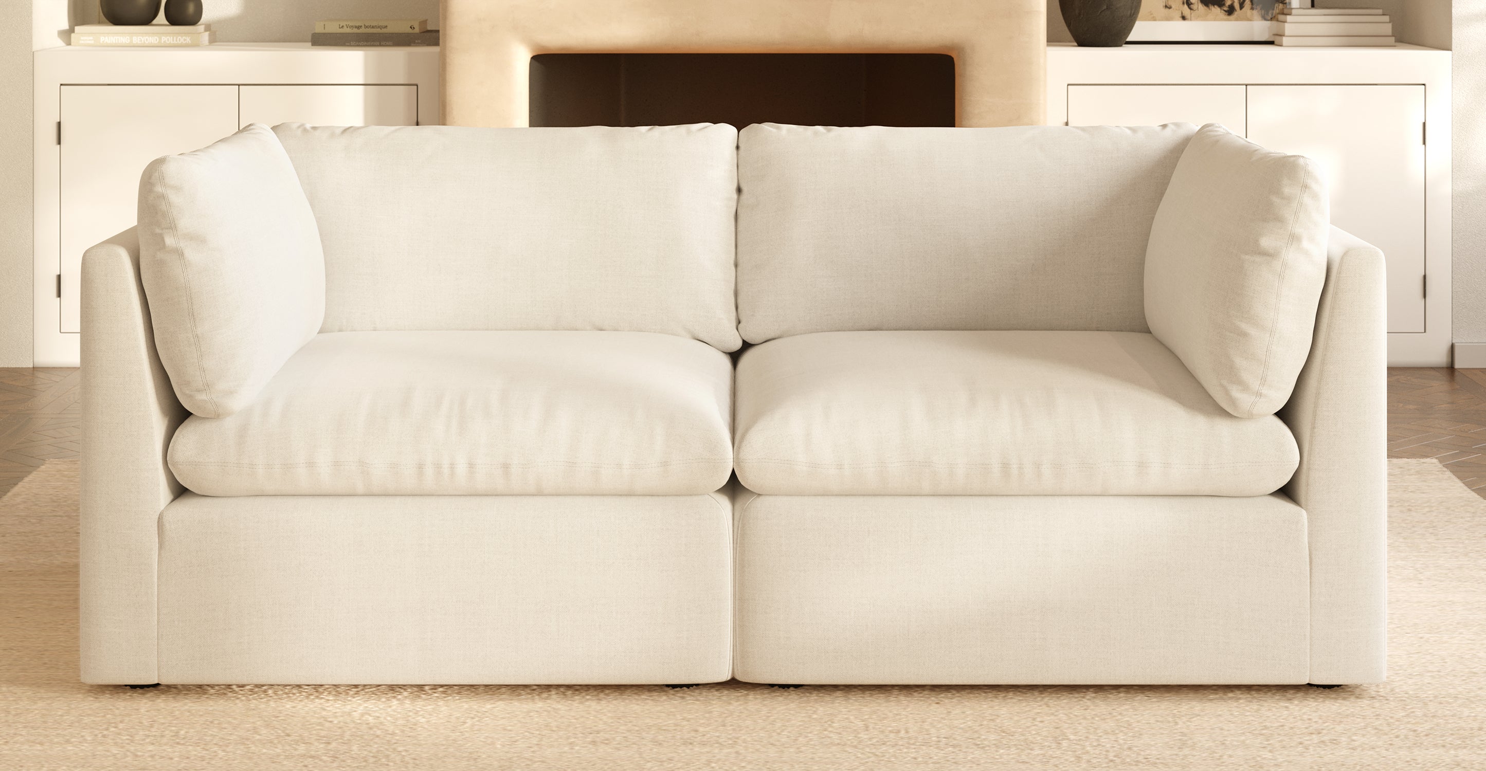 2-Seat Davos Modular Sofa - Modern Sectional Couch for Living Room, Lounge & Small Spaces