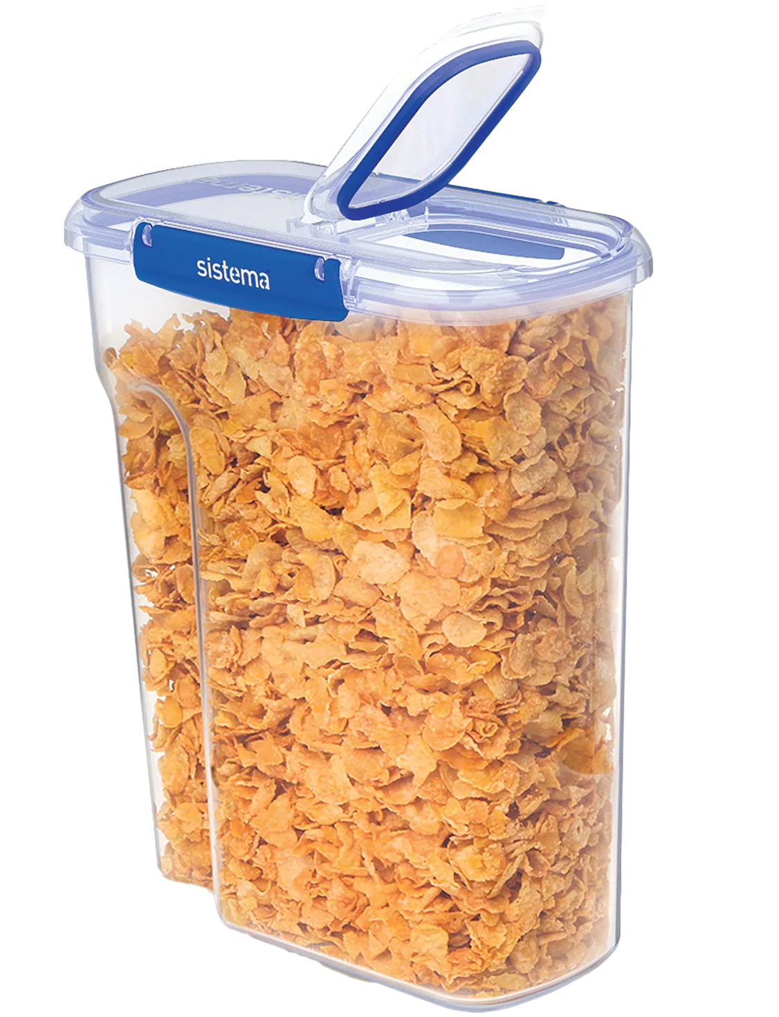 KLIP IT PLUS 4.2L Cereal Storage Container - Airtight Food Storage for Kitchen Pantry Organization - Perfect for Cereal, Flour, Sugar & Dry Food Storage (Dark Blue)