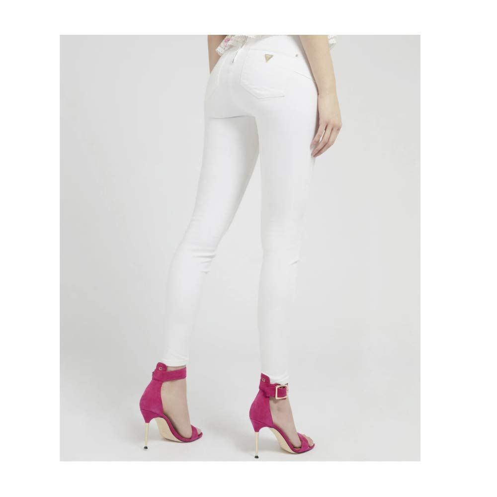 Guess Women's Ultra Curve High Rise Button Front Jeans - Stretchy Skinny Denim Pants for Casual Wear & Night Out