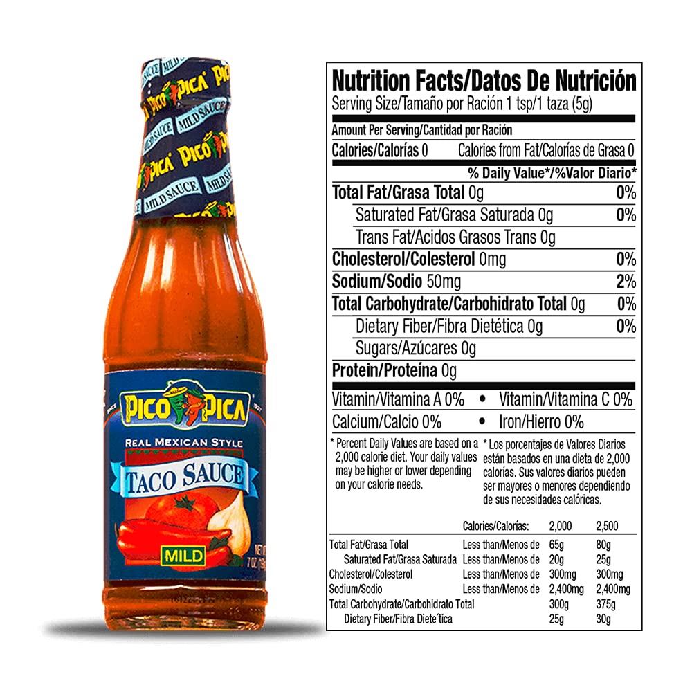 Pico Pica Hot Sauce 7oz (3-Pack) & Taco Sauce 7oz (3-Pack) Bundle with Silicone Basting Brush - Perfect for Grilling, BBQ, and Mexican Cooking