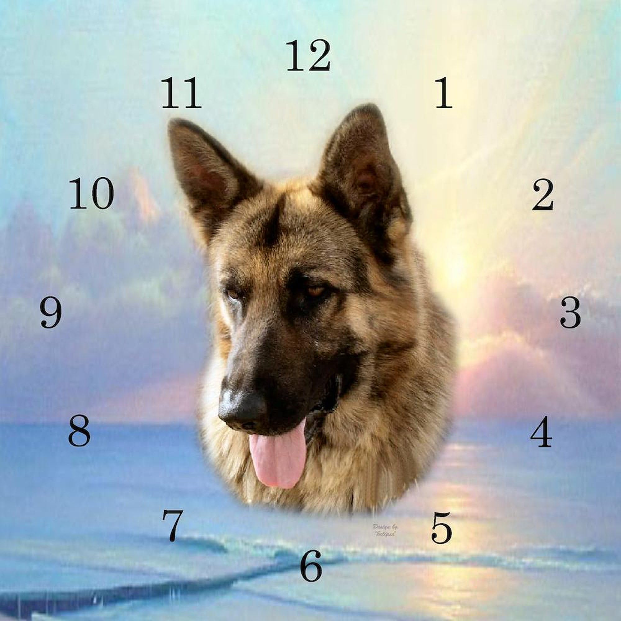 German Shepherd Wall Clock - 10 Inch Decorative Clock for Living Room, Kitchen, or Office | Perfect Pet Lover Gift & Home Decor
