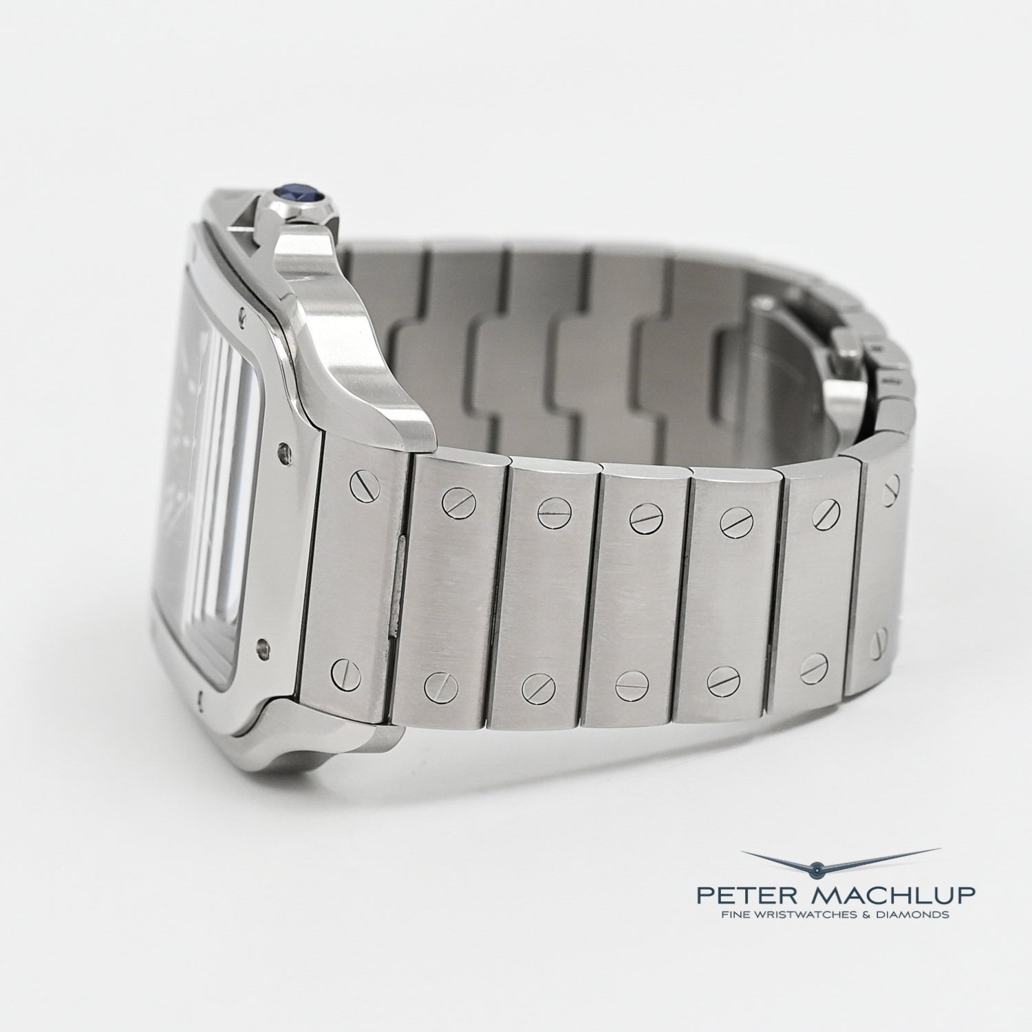 Cartier Santos LM Automatic Watch for Men - Luxury Stainless Steel Timepiece with Swiss Movement | Perfect for Business, Formal Events & Everyday Wear