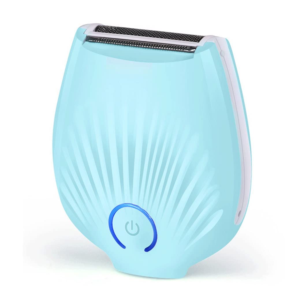 Electric Hair Remover for Women - Painless Epilator for Face, Legs, Armpits, Arms & Bikini Line - Wet & Dry Cordless USB Rechargeable Epilation Device (Blue) - Perfect for Travel, Gym & Home Hair Removal