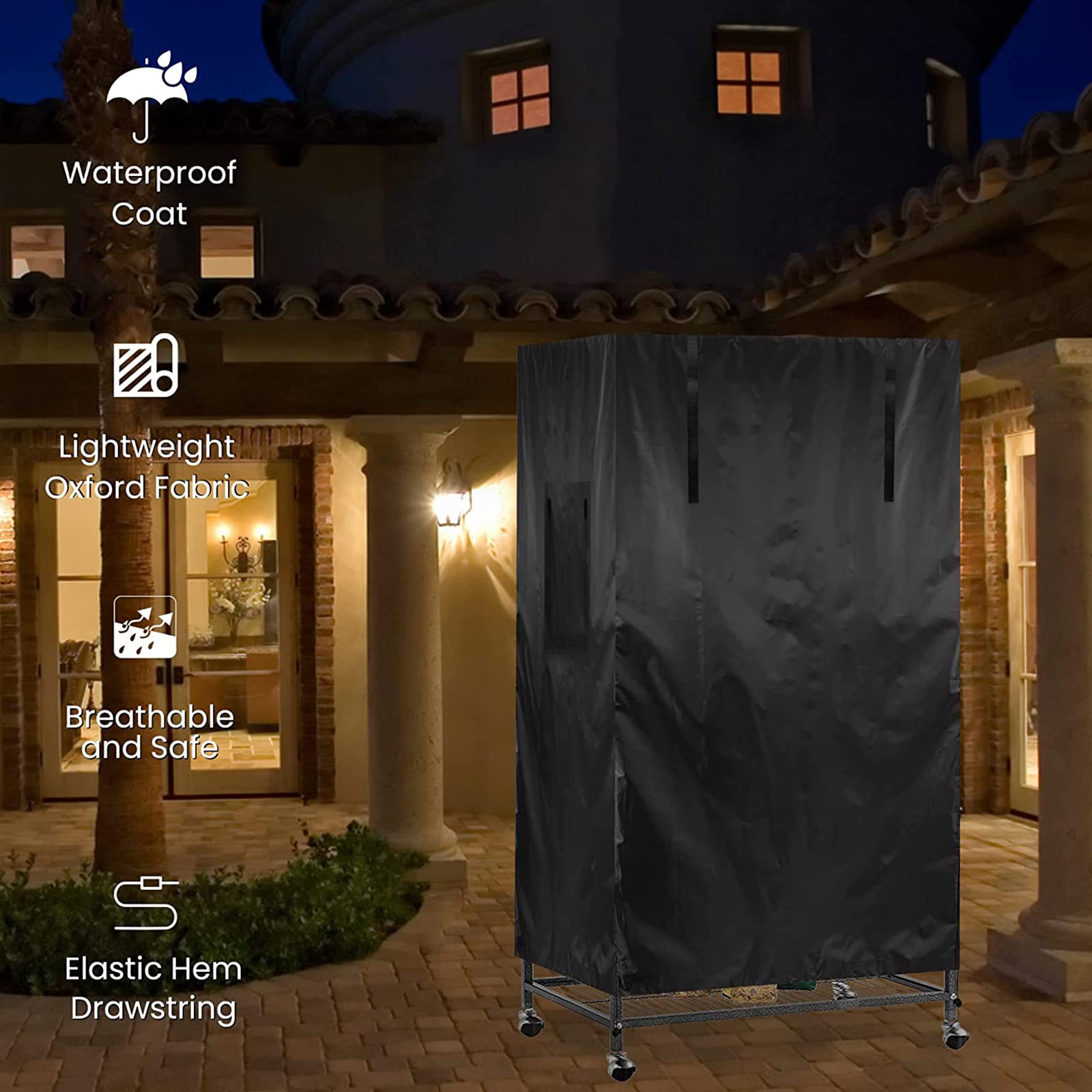 Universal Large Bird Cage Cover - Windproof & Sun Protection Parrot Cage Cover, Blackout Night Cover for Birds, Critters & Small Animals - Ensures Privacy & Comfort for Sleeping, Travel & Outdoor Use