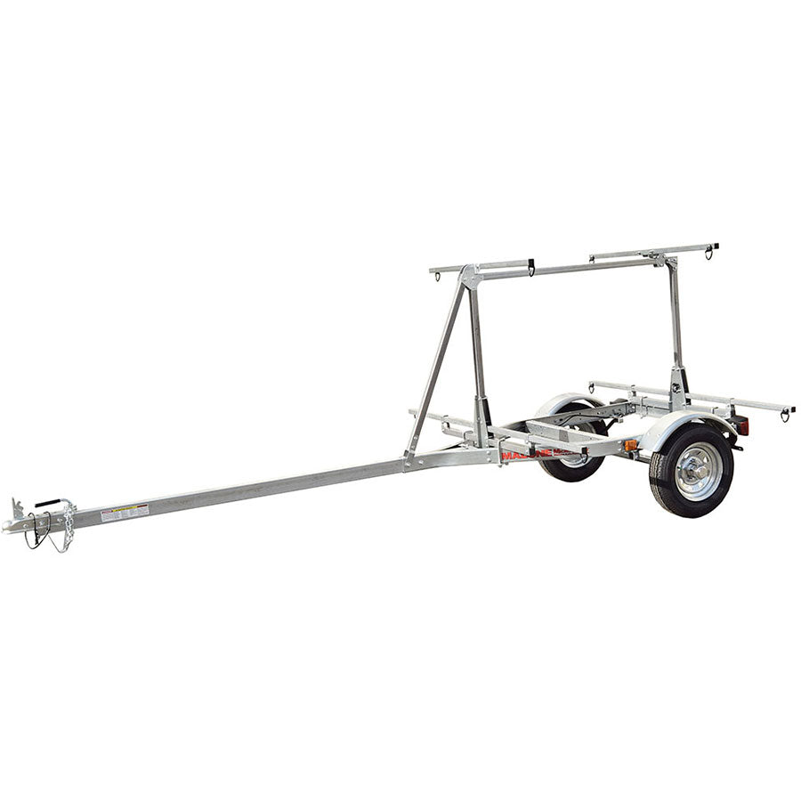 Malone MicroSport LowBed 2 Boat Trailer with 2nd Tier - Premium Aluminum Kayak & Canoe Carrier for Easy Transport | Perfect for Road Trips & Water Adventures