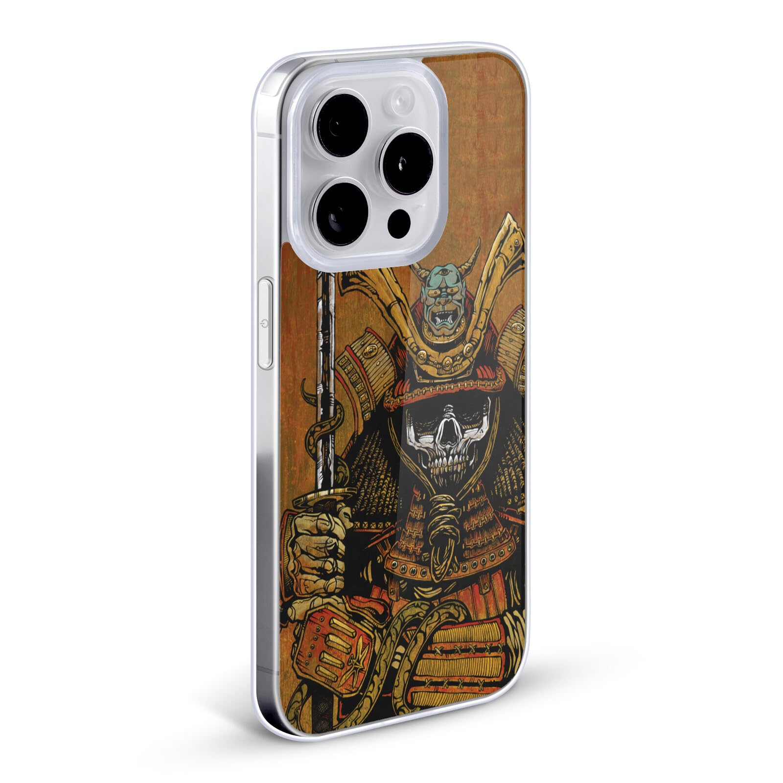 David Lozeau Samurai Colorful Grunge Soft Gel Case for iPhone 11 - Officially Licensed Art Design by Head Case - Perfect for Daily Use, Work & Travel Protection