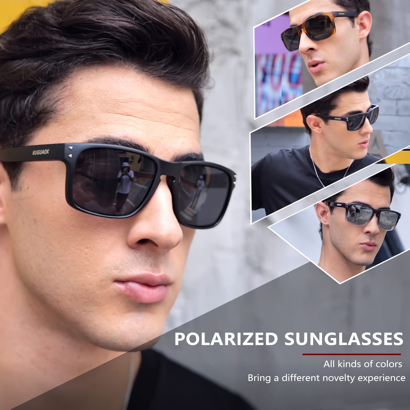 Polarized Square Sunglasses for Men & Women - UV Protection for Outdoor Sports