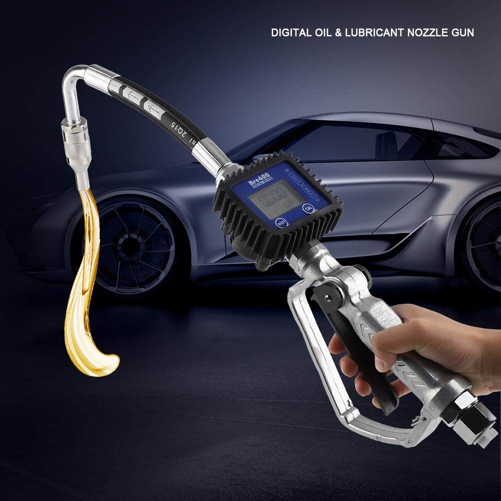 1pc Digital Lube Gun Pistol Oil Nozzle with Meter - Precision Grease Dispenser for Automotive, Industrial & Machinery Maintenance