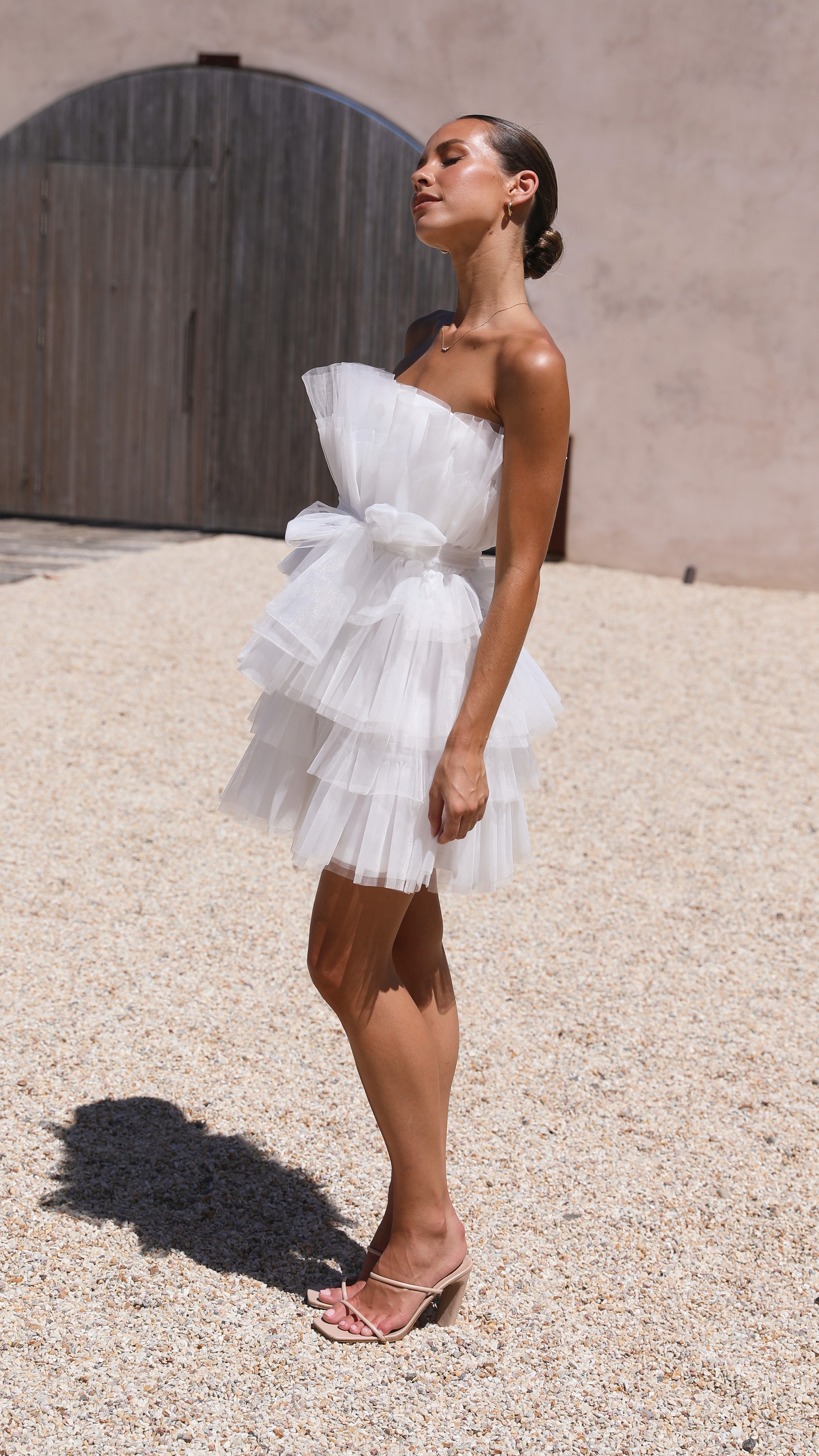 Carrie Mini Dress for Women - Elegant White Summer Party Dress | Perfect for Weddings, Cocktails & Night Out