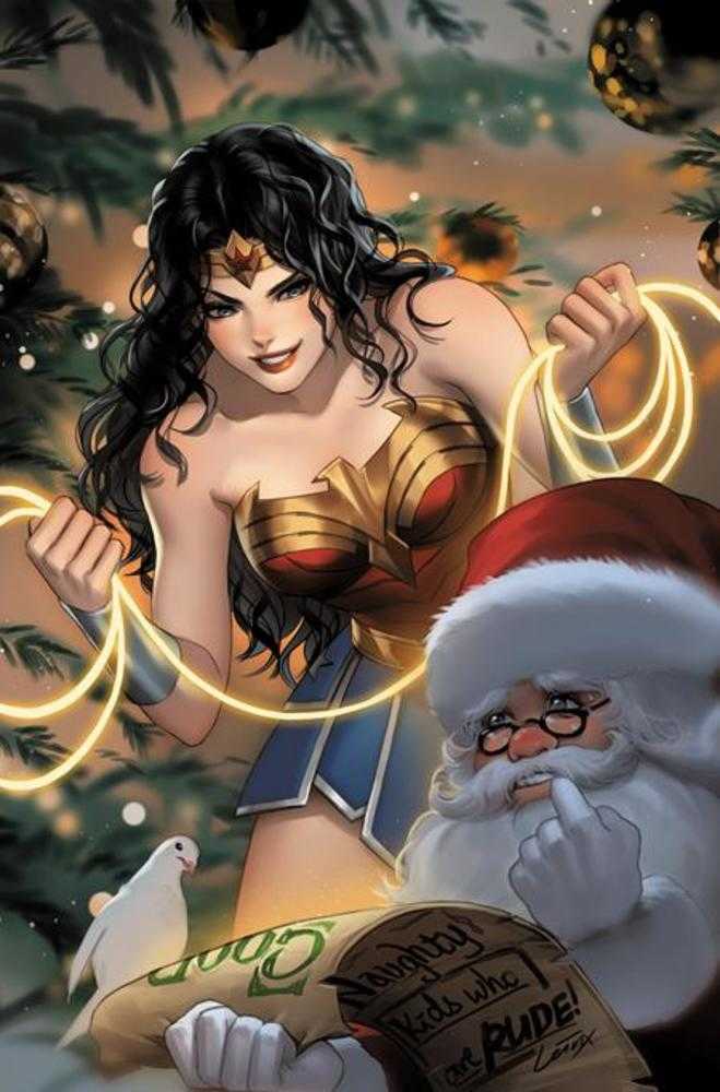 Batman Santa Claus Silent Knight #4 (Of 4) Cover B Lesley Leirix Li Card Stock Variant - DC Comics Collectible for Holiday Gifts & Superhero Fans