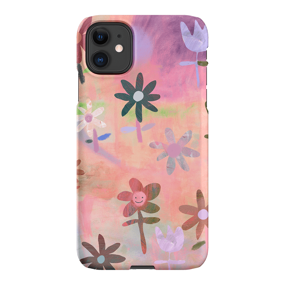 Premium Lazy Daisy Floral Phone Case - Shockproof & Slim Design for iPhone 15/14/13/12/Pro/Max - Perfect for Everyday Use, Travel & Outdoor Activities