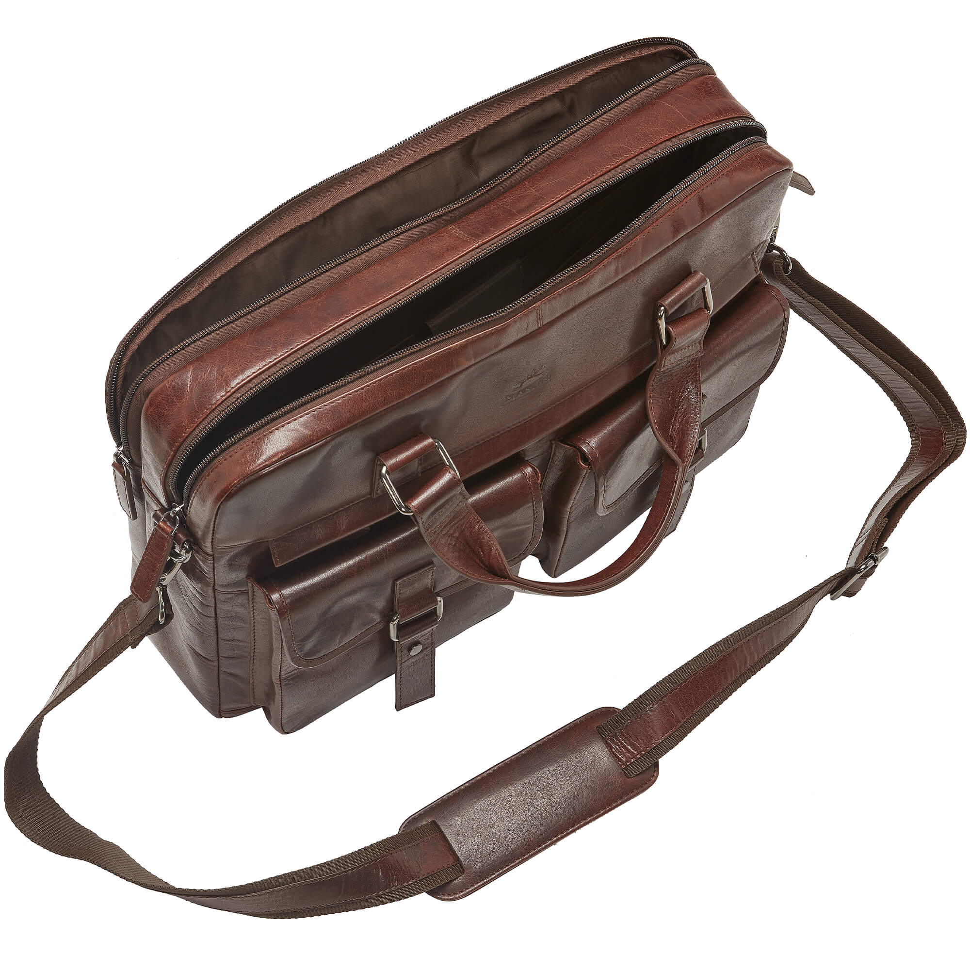 Mancini Buffalo Leather Briefcase for 15.6